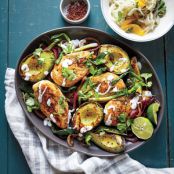 Skillet Chicken with Charred Avocados