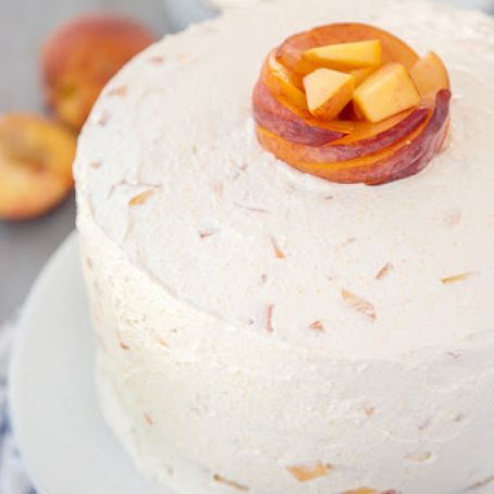 Vanilla Peach Layer Cake