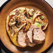 Rosemary-Crusted Pork With Mushrooms