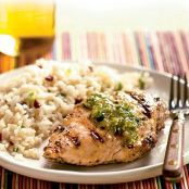 Grilled Cumin Chicken with Fresh Tomatillo Sauce