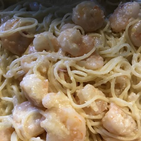 Lemon Butter Garlic Shrimp with Angel Hair Pasta