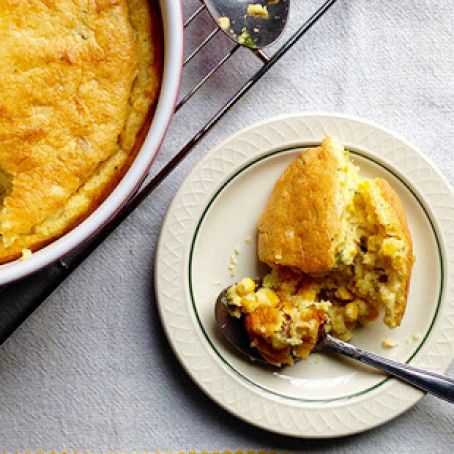 Local Corn–Andouille Spoonbread