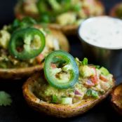 Guac stuffed skins w/ranch