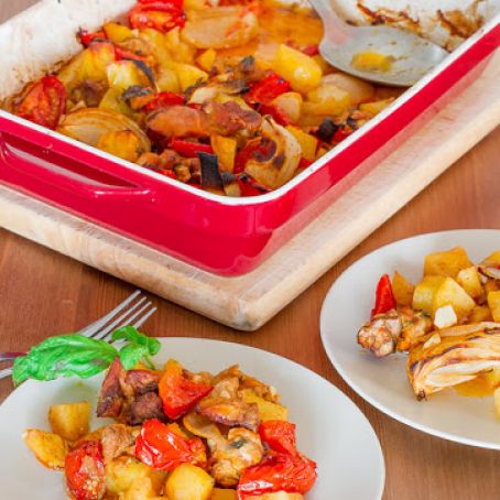 Hit and Run Baked chicken and veggies