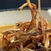 Sweet Potato Soup with Matchstick Fries 