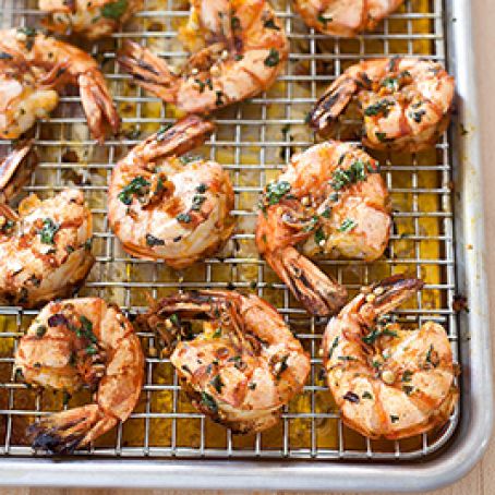 Garlicky Roasted Shrimp with Parsley and Anise