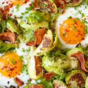 Brussels Sprouts, Eggs and Bacon, GF