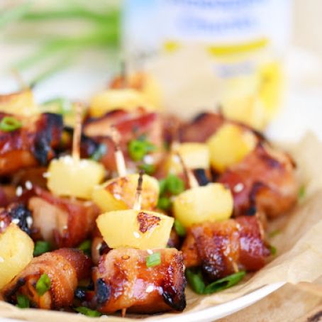 Bacon Wrapped Chicken Teriyaki Bites
