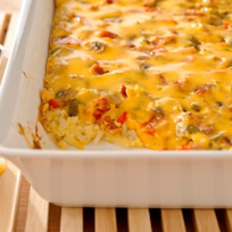 VELVEETA Cheesy Bacon Brunch Casserole