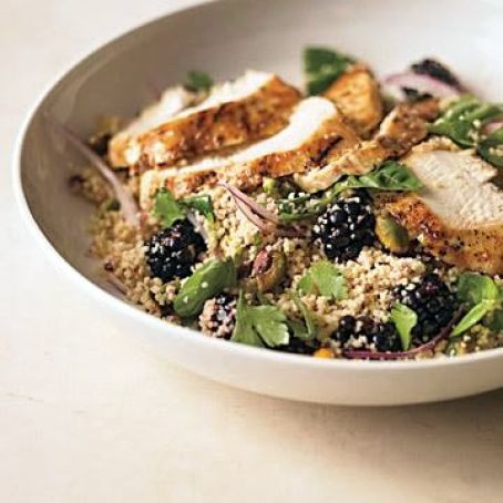 Whole-Wheat Couscous with Pistachios and Blackberries