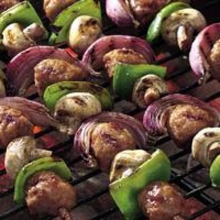 sweet-and-sour meatball kabobs