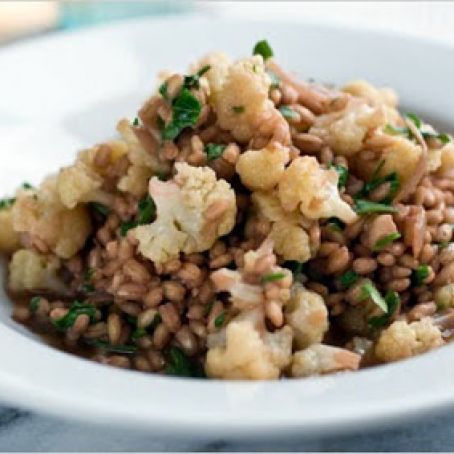 BARLEY RISOTTO w/CAULIFLOWER & RED WINE