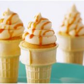Dulce de Leche Ice Cream Cone Cupcakes
