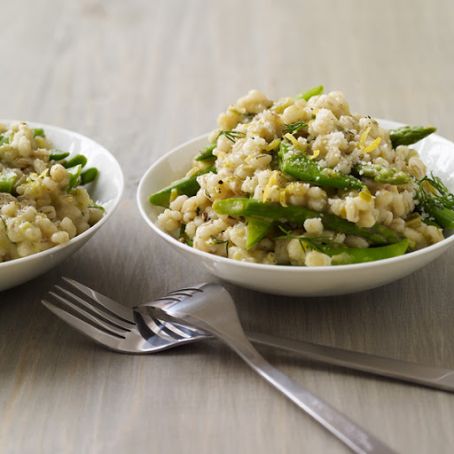 SPRING VEGETABLE AND BARLEY RISOTTO