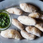 Potatoes Salt-Crusted with Cilantro Mojo
