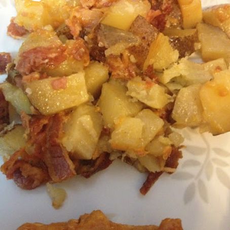 Crockpot Bacon and Cheese Potatoes