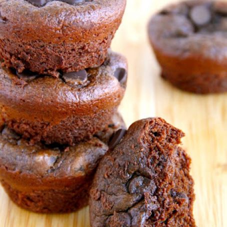 Flourless Double Chocolate Chip Muffins