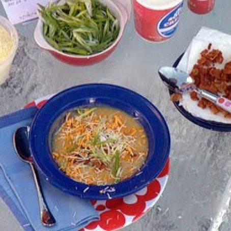 Potato Soup with The Works