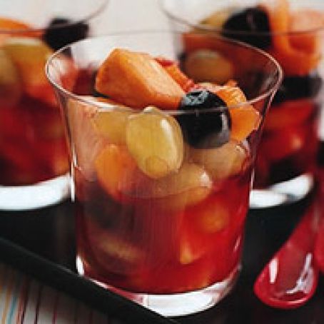 Vodka spiked fruit cup
