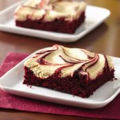 Red Velvet Espresso and Cream Swirled Brownies