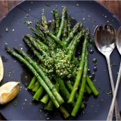 ASPARAGUS w/GREMOLATA, LEMON & OLIVE OIL