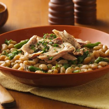 Slow Cooker Tuscan Turkey and Beans