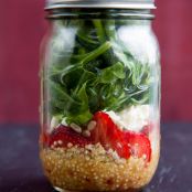 QUINOA - Strawberry Spinach Salad with Strawberry-Lime Vinaigrette