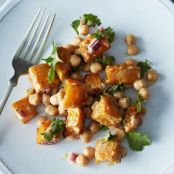 Warm Squash & Chickpea Salad with Tahini