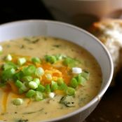 Roasted Poblano-Cheddar Soup