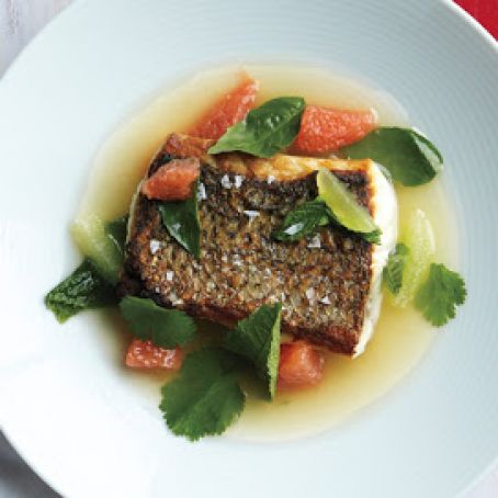 Striped Bass with Lime Broth