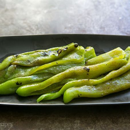 Roasted Green Chiles with vinaigrette
