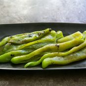 Roasted Green Chiles with vinaigrette