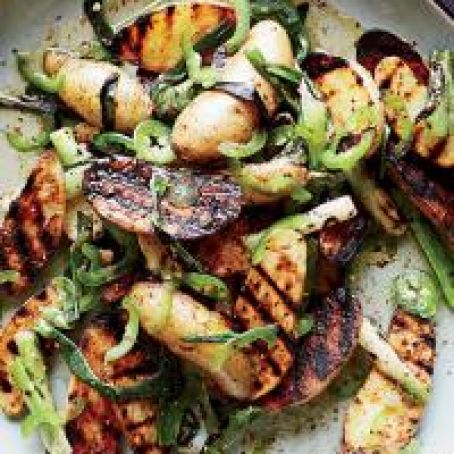 Grilled Potato Salad with Scallion Vinaigrette