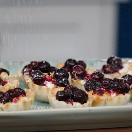 Blueberry Cheesecake Filo Cups