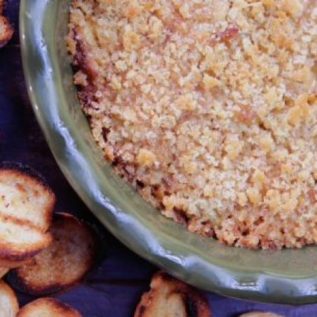 Warm and Cheesy Artichoke Dip with Toast