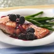 Cedar Plank Salmon with Blackberry Sauce Recipe