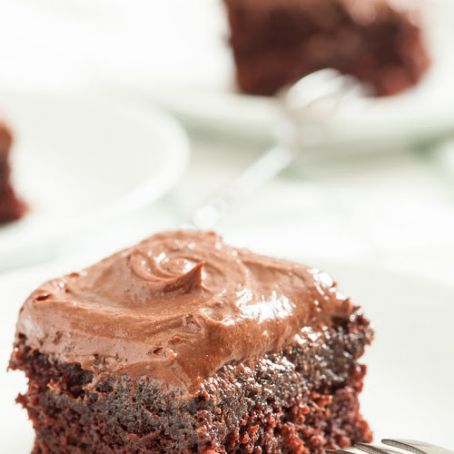 Chocolate Dump-It Cake w/Choc. Cream Cheese Frosting