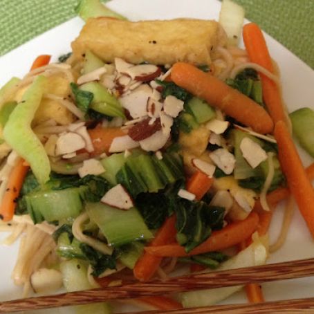 Hoisin-Glazed Bok Choy with Tofu & Soba Noodles