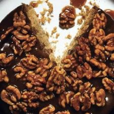 Caramel-Walnut Upside-down Banana Cake