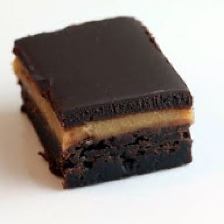 Layered Brownies with White-Chocolate Caramel