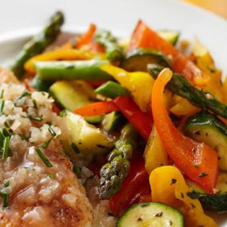 Sautéed Peppers, Asparagus, and Zucchini
