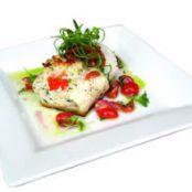 King Crab and Mascarpone Stuffed Alaskan Halibut