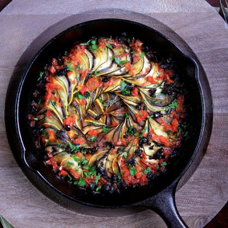 Ratatouille (Confit Byaldi) in a Skillet