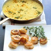 Sea Scallops With Sherry and Saffron Couscous