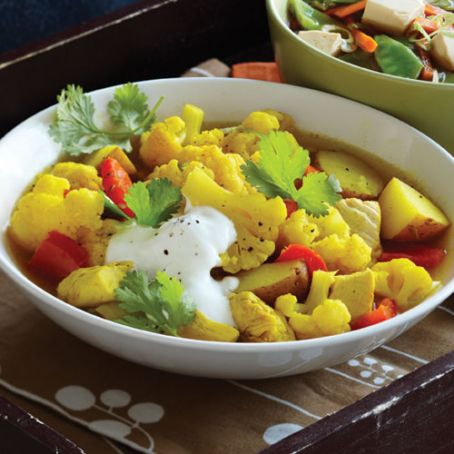Curried Chicken & Cauliflower Soup