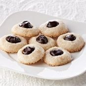 Shortbread Thumbprints with Bittersweet Ganache