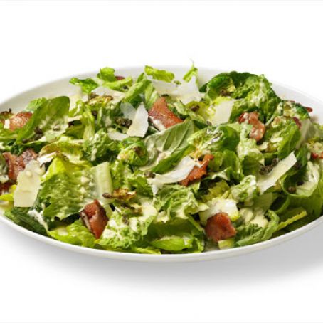 Caesar Salad With Bacon, Brussels Sprouts & Basil