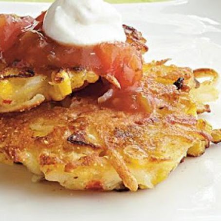 Cheddar-Potato Corn Cakes