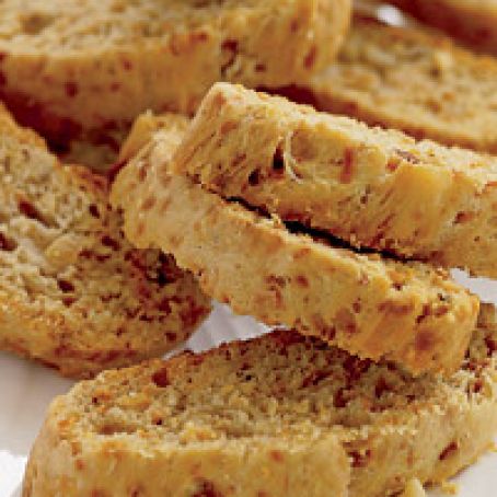 Aged Gouda Biscotti with Walnuts