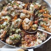 Roated Shrimp With Feta